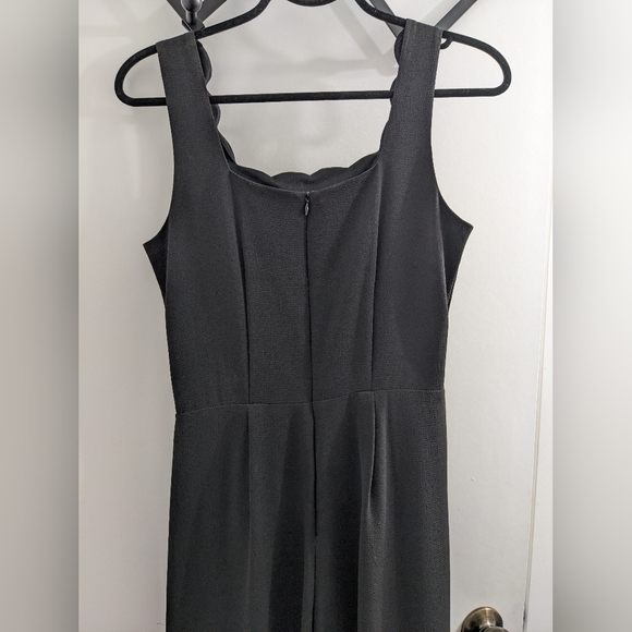 Black Monteau Scallop Neckline Jumpsuit - Picture 4 of 6